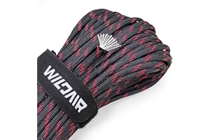 WILDAIR 750lb Paracord Parachute Cord Lanyard Ropes U.S. Military Type IV-11 Triple Strands 100FT Outdoor Camping