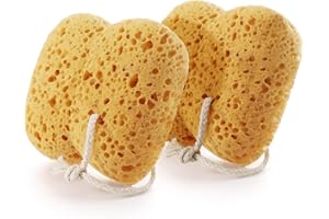 Azymi Sponges Bath, 2Pcs Large Shower Sponges for Women Men, Exfoliating Body Sponge Dense Foam for Gentle & Deep Cleansing, Ultra-Soft for Sensitive Dry Skin