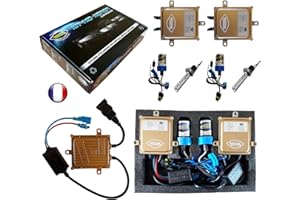VEGA - Kit HID xenón marca francesa H1 6000K 55W Slim DSP AC bombillas de base metálica