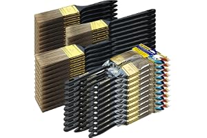 Great Andrew målarborstar, 30 st (5 cm 7,6 cm platt och 5 cm vinklad) storpack för flera användningsområden, set med målarpen