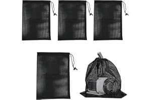 FUIPVGI Pack of 4 Pump Bags, Pond Pump Filter Bags, Aquarium Filter Bag, Mesh Bag, Pump Filter Mesh Bag, Pump Filter Bag for Aquarium, Garden, Pond (Black)