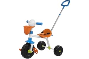 Chicco Triciclo Bambini Pellicano, Triciclo Bimba e Bimbo con Maniglione ad Altezza Regolabile, Cinture di Sicurezza e Doppio Cestello Portaoggetti, Max 20 kg, Giochi per Bambini 18 Mesi, 5 Anni