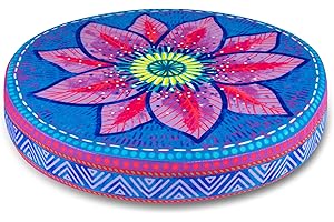 SANDINI Bine Brändle – Cojín de asiento colorido – Redondo 38 x 6 cm – Gran selección – Mandalas – Flores – Lirios de agua – Arco iris – Cojín para el suelo de los niños – by