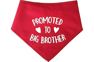 Spoilt Rotten Pets Red Promoted To Big Brother Dog Bandana - For Dogs Baby Showers & Announcement Gender Reveal (S2 Small Dogs Terrier, Shih-Tzu & Cockers)