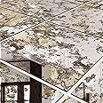 funlife 3D Vintage Mirror Effect Wall Panels, Rusty Faux Antique Mirror Tiles, Acrylic Kitchen Backsplash, Decorative Mirror Panels, Humidity Wall Square 6PCS
