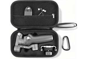 HOTUT Osmo Mobile 7 Case, kompaktowe etui ochronne, DJI OM 7/OM 7P Gimbal Case, przenośna torba na ramię do telefonu Osmo 7 i 7P stabilizator i akcesoria, Czarny-2, Kompaktowe etui ochronne