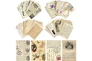 DKDDSSS 120 Fogli Carta Decorativa Vintage per Scrapbooking, Carta Scrapbooking, Scrapbooking Accessori (14x20cm) per Diario Album Fotografici Fai Da Te Decoupage