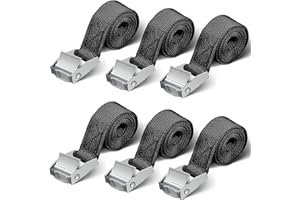 OWEGE Spanngurte Kurz 6 Stück 250kg 0.5m,1m,2m Spanngurt Schwarz Zurrgurte Motorrad zurrgurt für Motorrad Fahrradträger Extrem robuste Zurrgurt (0.5m * 6Pcs)