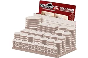 ‎YELANON Yelanon Self-Adhesive Felt Gliders, Pack of 261, Felt Gliders for Chairs, Furniture Gliders, Self-Adhesive Felt for Chairs, Felt Self-Adhesive Furniture Gliders for Furniture Feet, Beige
