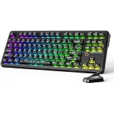 ATTACK SHARK X87 ULTRA Kablosuz Mekanik Oyun Klavyesi Dot Matrix Ekranlı, BT/2,4 GHz/Kablolu, &Ccedil;ift 8000Hz Yoklama Oranı,%75 H