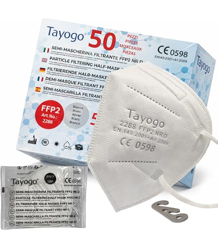 Boîte de 30 masques respiratoires pliables jetables ffp2 kn95 > 95 % blanc - masques3 - 761242