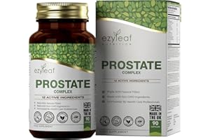 ‎EZYLEAF NUTRITION Ezyleaf Prostata Komplex | Hochdosierte Prostata Kapseln für Männer | 90 Brennnesselkapseln mit Beta-Sitosterin, Zink, Kürbiskernen, Bor, Boswellia Serrata | Prostata Tabletten aus Großbritannien