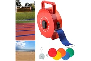 Enjoyard Lignes de Terrain de Football - Largeur 4 cm - Lignes de Badminton Court - Marquage du Terrain de Jeu - Lignes de juridiction réglables - Entraînement de Combat de Football multijoueur