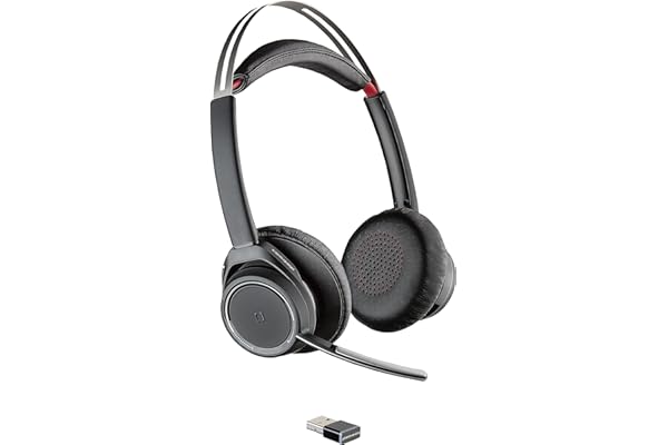Plantronics Voyager Focus UC, B825-M with Charging Stand Bluetooth, 202652-02 (Charging Stand Bluetooth Headset)