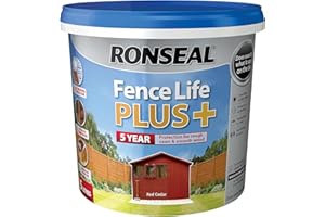Ronseal RSLFLPPRC5L 5 Litre Fence Life Plus Paint - Red Cedar