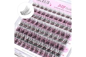‎CALAILIS CALAILIS Wimpern Einzeln, 88 Pcs DIY Einzelne Wimpern Für Die Selbstanwendung Von Lash Extesnion Zu Hause, 10-16mm D Curl Cluster Individual Lashes (HD15-MIX)