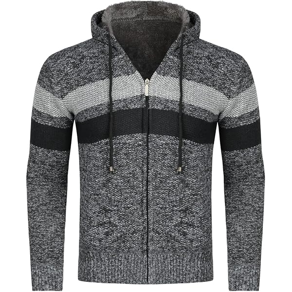 Gilet Cardigan Homme à Capuche Sliktaa – 4 Couleurs, Chaud Et Confortable Automne/Hiver