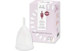 ‎LIVELLA Livella | Menstruationstasse in Transparent (Größe S) | für komfortable Periodenhygiene | Menstruationsbecher als nachhaltige Alternative zu Tampons & Binden| Periodenbecher inkl. Aufbewahrungstasche