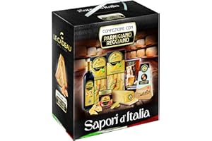 LE CADEAU REGALI REGALI | Confezione Regalo "Sapori D'Italia", Confezione Alimentare Natalizia, Scatola con Parmigiano Reggiano DOP, Pasta, Sugo, Aceto Balsamico di Modena e Mini Ricettario, Idea Regalo