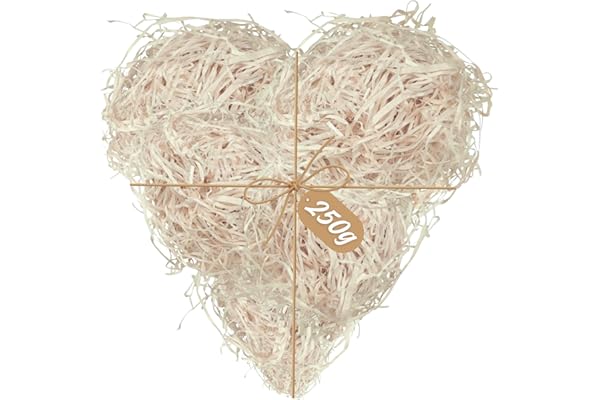 250g de Papier de Pin pour Remplissage | Papier Déchiré Parfait pour Cadeaux, Emballages, Protection, Décoration et Célébrations Mémorables | Paille de Pin pour Paniers et des Boîtes