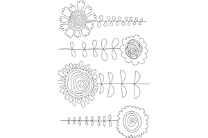 Woodware JGS491 Jane Gill Clear Magic Stamp-Fancy Flowers, Plastic