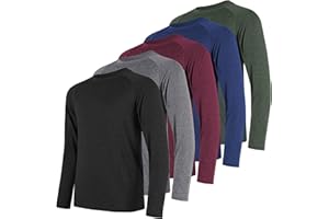 miijoory Herren Langarmshirt T-Shirts,Atmungsaktiv SchnellTrockened Langarm Sportshirt,UV Schutz Funktionsshirt Laufshirts,Gym Running Tops Outdoor Workout Fitness Oberteil für Männer Multipack