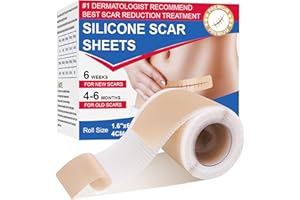 DEZEHUI Pansement Silicone Cicatrice - Silicone Scar Sheets(4 * 300cm) for C-Section & Surgical Scars, les Brûlures, les Chéloïdes, l'acné, etc. Blessures, Césarienne