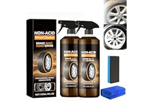 QUIXION 2PCS Wheel Cleaner, Vielseitiger und leistungsstarker Rostkonverter, Felgenreiniger, Versatile and Powerful Rust Converter, Reinigt alle Felgenoberflächen Radreiniger für Reinigung von Rädern