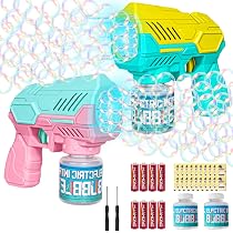 Bolle di Sapone Bambini, Bolle di Sapone, Sparabolle di Sapone, Pistola Spara Bolle di Sapone, Spara Bolle di Sapone Automatico, Pistola Bolle, Bolle di Sapone Matrimonio per Feste Estive Nozze Regalo