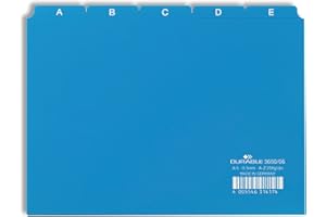 Durable 365006 Jeu de 25 Intercalaires avec Onglets Imprimés A Z Format A5 Bleu