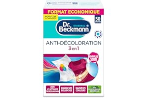 Dr. Beckmann - Anti-décoloration 3en1 - Feuille Lingettes protection ultime - 50 lingettes, Sans parfum