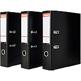 Esselte A4 Lever Arch Files, Black, 3 File Folders 624294