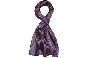 LORENZO CANA - Sciarpa da uomo “Luxus” (8913711), 100% seta, doppio velo, stampa con colori armonici, stile dandy, 30x160 cm