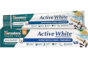 ‎HIMALAYA Himalaya Active White Fresh Gel, naturalne substancje ściągające bielsze i lśniące zęby, długotrwały, świeży oddech, 75 ml