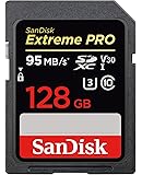 SanDisk Extreme PRO 128 GB SDXC Speicherkarte bis zu 95 MB/Sek, Class 10, U3, V30