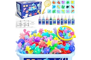 Hot Bee Set Creativo Magic Water Gel 10 Flaconi Colorati con 8 Formine Doppie Giochi Acqua Ragazze Acqua Jelly Ragazzi Gioco con Formine Kit Gel Magico Acqua Bambini Regalo per Giochi Bambina 5+ Anni