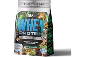 LIFE PRO NUTRITION Life Pro Proteina Whey Choco Monky 2kg Bag Edition, Proteina Whey en Polvo LACPRODAN SP-8011, Recuperación y Crecimiento Muscular con Glutamina y BCAA, Sabor a Tabletas de Chocolate de Infancia
