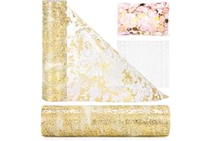 Onlyesh Runner da Tavolo 28 cm × 20 m, in Oro Lucido, Decorazioni tovaglia in Poliestere con Strato di Pellicola Dorata, per Matrimoni, Feste, Compleanni, Natale, Pasqua