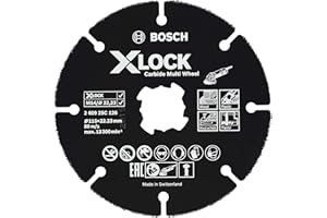 Bosch Accessories Trennscheibe Carbide Multi Wheel (für Holz, Kunststoff, Trockenbauwände, Kupferrohr, X-LOCK, Ø 115 mm, Bohrung Ø 22,23 mm, Zubehör Winkelschleifer)