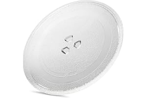 ERSATZTEILSHOP BASICS Piatto girevole Ø 245 mm per forno a microonde, piatto girevole in vetro, piatto girevole in vetro per forno a microonde con 3 gommini