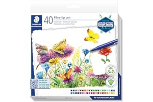 STAEDTLER Colouring Pens - Design Journey - for Adult Colouring - 40 Assorted Colours - Pack of 40, 323 C40-C