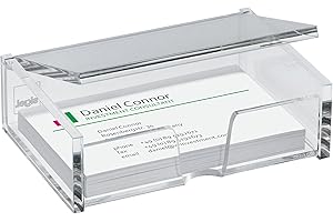 ‎SIGEL SIGEL VA112 Visitenkarten-Box für 80 Karten, glasklar Acryl