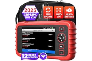 ‎LAUNCH LAUNCH CRP129X V2.0 obd2 Diagnosegerät mit 4-Systemdiagnosen (Motor SRS at/MT und ABS) zurücksetzen für öl SAS EPB TPMS BMS DPF ABS AFS ETS ADBLUE AIRFUEL Bremse, 12 Reset-Funktionen, AutoVIN