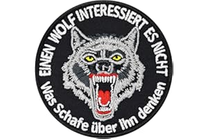 EXPRESS-STICKEREI Biker sayings DE (Einen Wolf does not interest what sheep think about him)