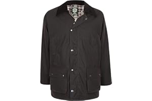 Portmann Mens Premium Quality Padded Wax Jacket Made in UK