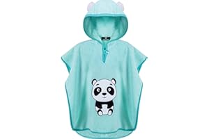LAYNENBURG Premium Poncho de bain enfants avec capuche - 100% coton - OEKO TEX - bébé garçon fille serviette poncho éponge