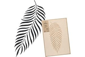 NAKLEO Pochoir de Fleurs pour Peinture Murale Grand Format 59x95cm, Modèle en Plastique et Réutilisable, Tropical Palmier Feuille, DIY Bricolage Artisanat Décoration a Peindre, Bois Tissu Mueble
