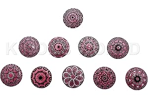 KNOBSWORLD 10 x Mix Vintage Look Blumen Keramik Knauf Türgriff Schrank Schublade Schrank Pull Xfer