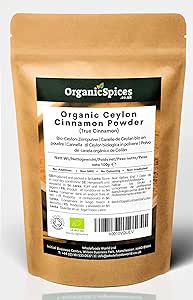 Organic Ceylon Cinnamon Powder (True Cinnamon) | Premium Quality | Soil Association Certified (100g) | Direct from Sri Lanka