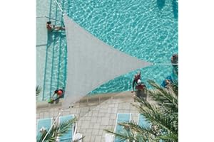 CelinaSun Voile d'ombragePare-Soleil Jardin Balcon Polyéthylène HDPE Respirant Triangle 3,6 x 3,6 x 3,6 m Gris Clair